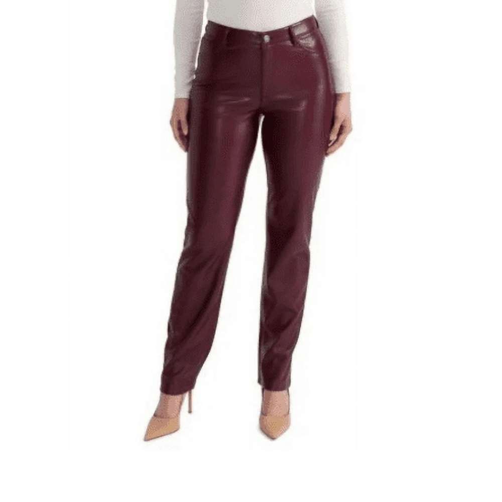 NWT Joie Burgundy Faux Leather Pants
